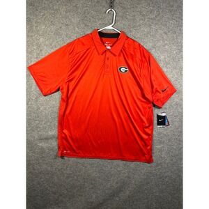 NWT Nike Georgia Bulldogs Dri-FIT Coaches Polo Mens XXL Red Short Sleeve